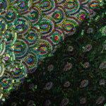 Black Fancy Stretch Tulle with Prism Sequin Fabric - Ribes y Casals