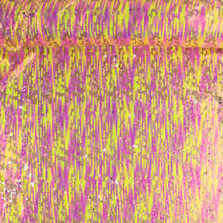 Fuchsia Aurora Iridescent Sequin Tulle - Ribes y Casals