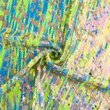 Tulle Fantasy with Green Aurora Iridescent Sequin Fabric - Ribes y Casals