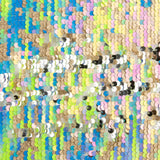 Tulle Fantasy with Green Aurora Iridescent Sequin Fabric - Ribes y Casals