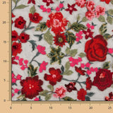 Carmen Red and Black Embroidered Tulle with Floral Designs and Sequin Fabric - Ribes y Casals
