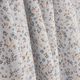 Blue and Terracotta Floral Print Viyela - Ribes y Casals