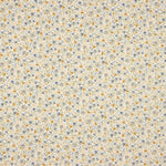 Blue and Mustard Printed Floral Viyela - Ribes y Casals