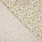 Blue and Mustard Printed Floral Viyela - Ribes y Casals