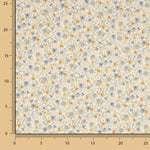 Blue and Mustard Printed Floral Viyela - Ribes y Casals