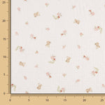 Dotted Swiss Muslin with Little Bears and Floral Designs - Ribes y Casals