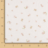 Dotted Swiss Muslin with Little Bears and Floral Designs - Ribes y Casals