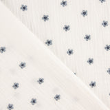 Embroidered Bámbula with Blue Floral Design - Ribes y Casals