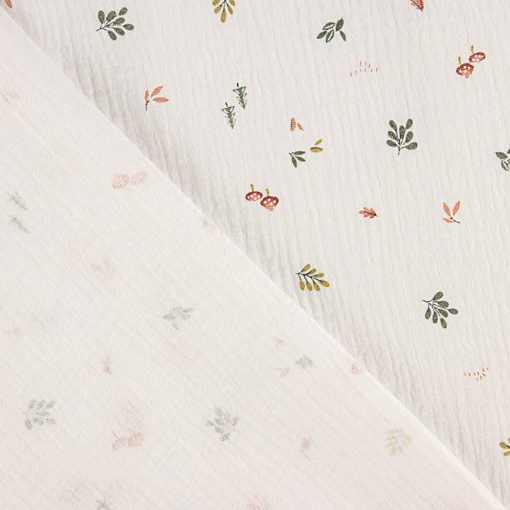 Botanical Leaf Print Muslin - Ribes y Casals