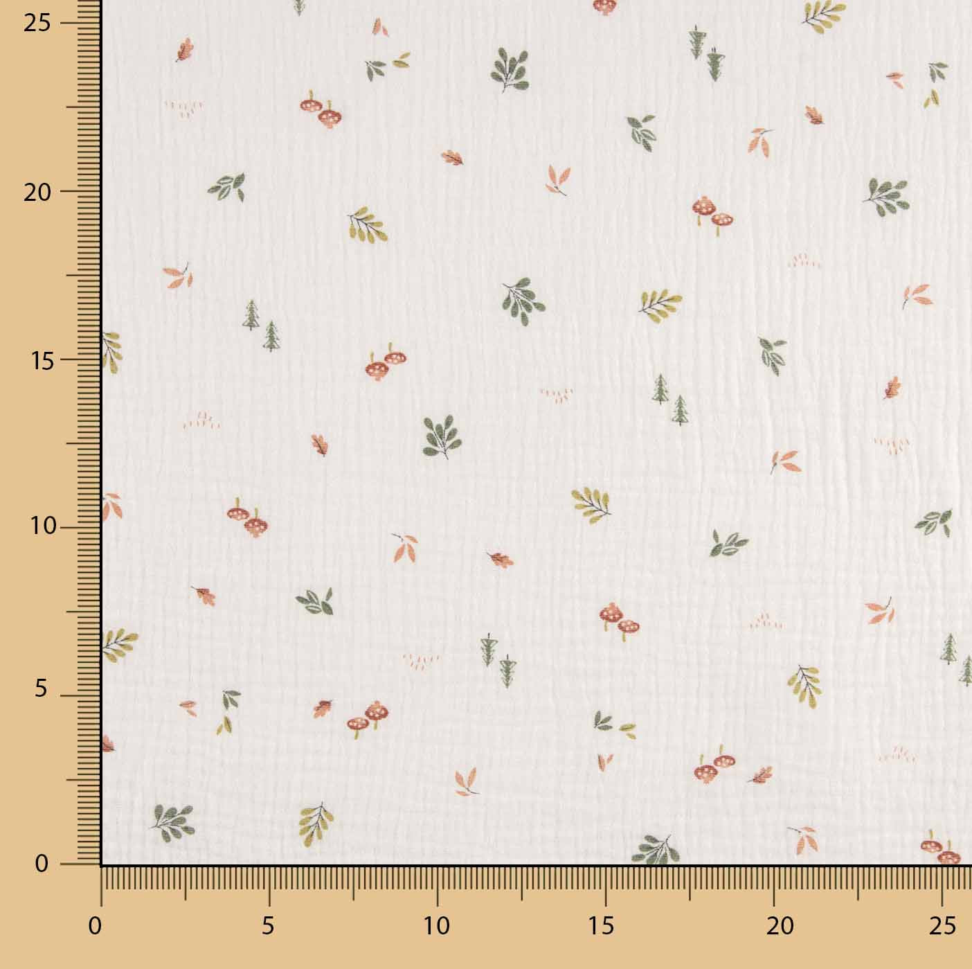 Botanical Leaf Print Muslin - Ribes y Casals