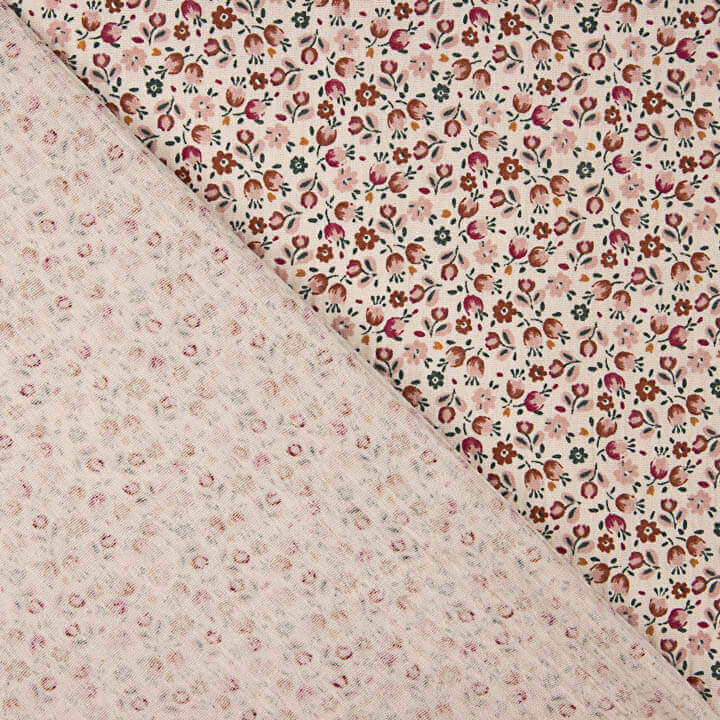 Liberty Pink Floral Double Gauze - Ribes y Casals
