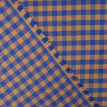Blue and Brown Checked Cotton T-shirt - Ribes y Casals