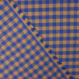 Blue and Brown Checked Cotton T-shirt - Ribes y Casals