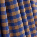 Blue and Brown Checked Cotton T-shirt - Ribes y Casals