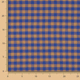 Blue and Brown Checked Cotton T-shirt - Ribes y Casals