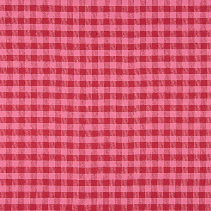 Pink and Red Checks on Cotton Fabric T-shirt - Ribes y Casals