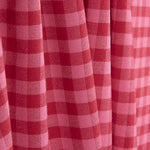 Pink and Red Checks on Cotton Fabric T-shirt - Ribes y Casals