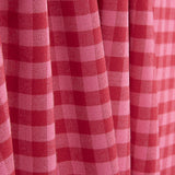Pink and Red Checks on Cotton Fabric T-shirt - Ribes y Casals