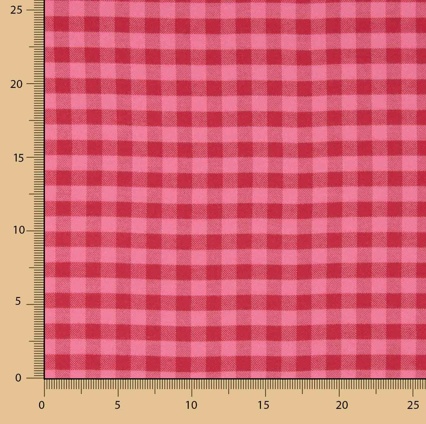 Pink and Red Checks on Cotton Fabric T-shirt - Ribes y Casals
