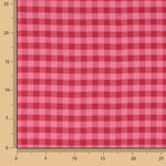 Pink and Red Checks on Cotton Fabric T-shirt - Ribes y Casals