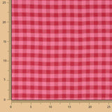 Pink and Red Checks on Cotton Fabric T-shirt - Ribes y Casals