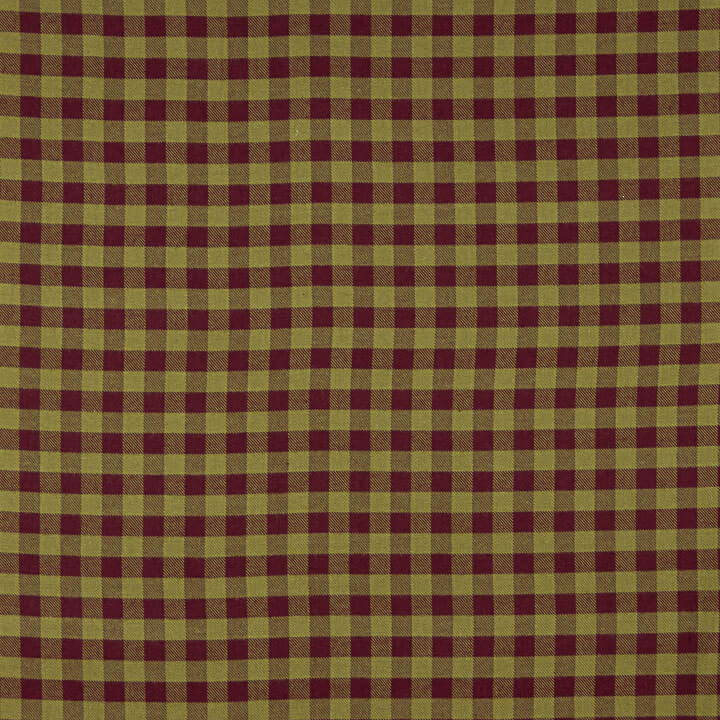 Maroon and Green Checked Cotton Fabric Flannel - Ribes y Casals