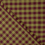 Maroon and Green Checked Cotton Fabric Flannel - Ribes y Casals