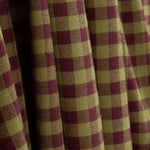 Maroon and Green Checked Cotton Fabric Flannel - Ribes y Casals