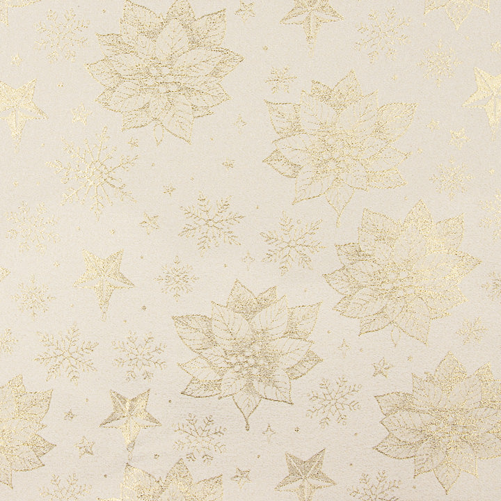 Jacquard cotton canvas with gold Lurex and Easter floral patterns - Ribes y Casals