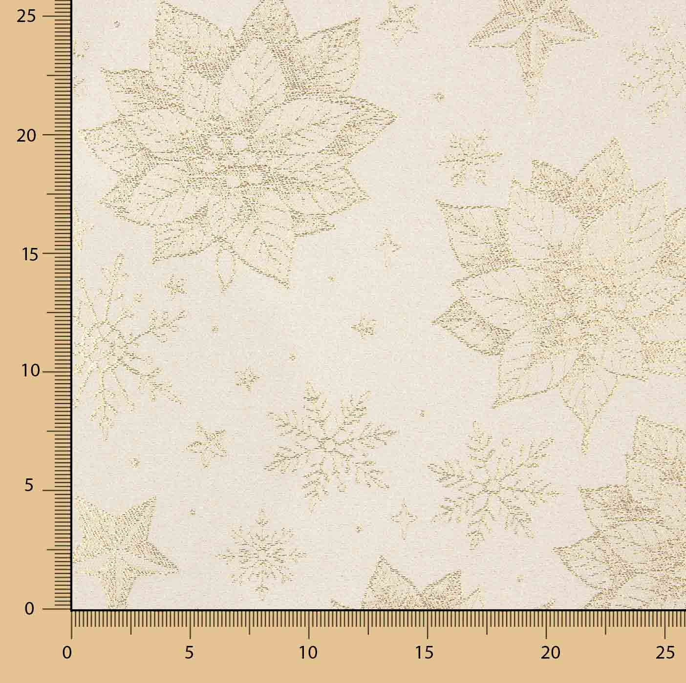 Jacquard cotton canvas with gold Lurex and Easter floral patterns - Ribes y Casals