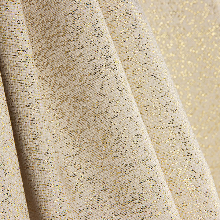 Jacquard cotton canvas with gold-effect Lurex - Ribes y Casals