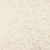 Jacquard cotton canvas with gold Lurex and ornamental branches - Ribes y Casals