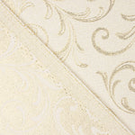 Jacquard cotton canvas with gold Lurex and ornamental branches - Ribes y Casals
