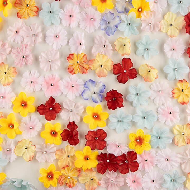Unbleached Spring Garden Tulle with 3D Floral Design - Ribes y Casals