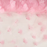 Pink Tulle with 3D Floral Patterns and Pearls - Ribes y Casals