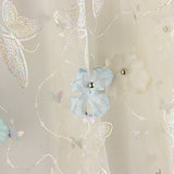Tulle Butterfly Garden with 3D Floral Elements and Silver Lamé - Ribes y Casals
