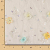 Tulle Butterfly Garden with 3D Floral Elements and Silver Lamé - Ribes y Casals
