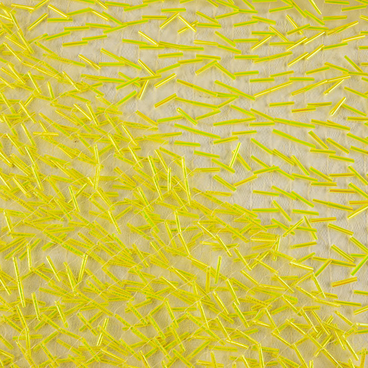 Yellow Tulle with Embroidered Bugle Beads - Ribes y Casals