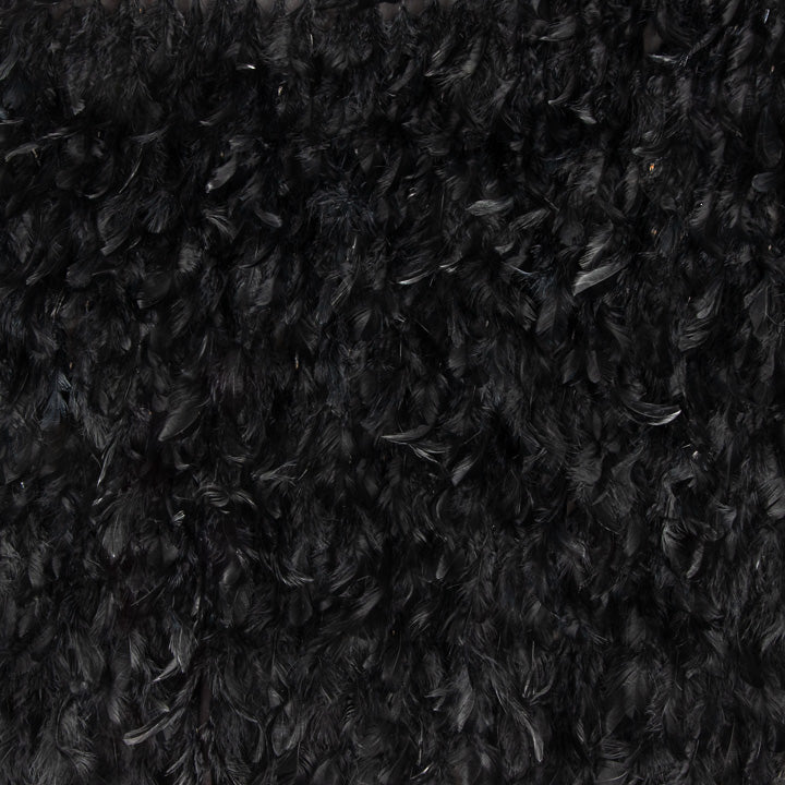 Black Viscose Fabric with Feathers - Ribes y Casals