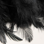 Black Viscose Fabric with Feathers - Ribes y Casals