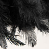 Black Viscose Fabric with Feathers - Ribes y Casals