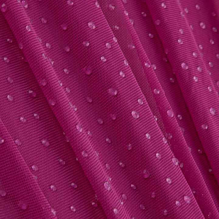 Fuchsia Stretch Tulle with Waterdrop Effect - Ribes y Casals