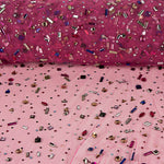 Luxury Fuchsia Tulle with Multicoloured Rhinestones - Ribes y Casals