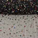 Black Luxury Tulle with Multicoloured Rhinestones - Ribes y Casals