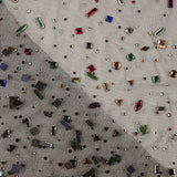 Black Luxury Tulle with Multicoloured Rhinestones - Ribes y Casals