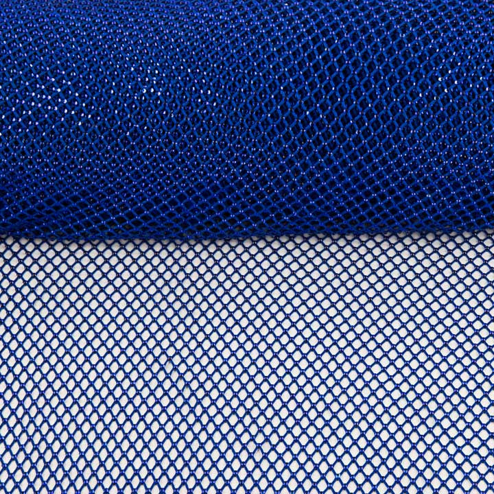 Blue Net Fabric with Shiny Rhinestones - Ribes y Casals