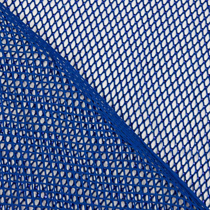 Blue Net Fabric with Shiny Rhinestones - Ribes y Casals