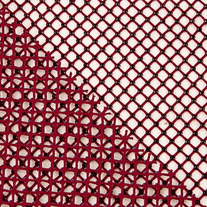 Maroon Net Fabric with Black Rhinestones - Ribes y Casals