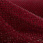 Maroon Net Fabric with Black Rhinestones - Ribes y Casals
