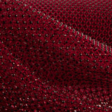 Maroon Net Fabric with Black Rhinestones - Ribes y Casals